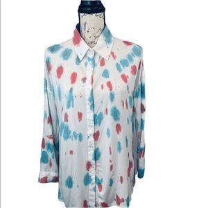 Tie dye hippie boho soft blouse size small